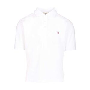 Celine Men White Cotton Polo Shirt